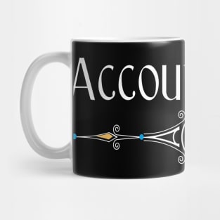 Accountant Decorative Line White Text Mug